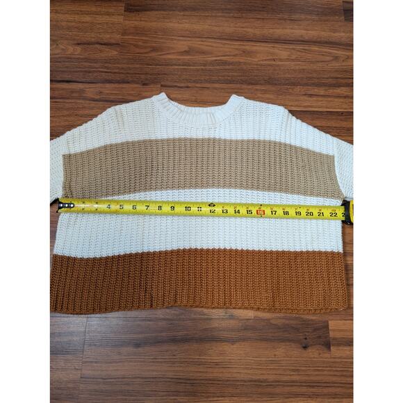 Moon & Madison Striped Color Block Chunky Knit Sweater Size XS - Picture 5 of 9